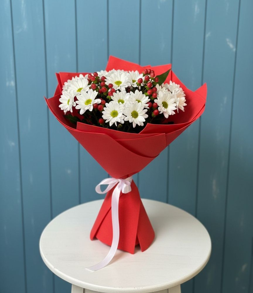 Букет цветов из: Хризантемы в Восточной