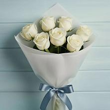 Букет 7 Белых роз Эдлесс Лав #REPLACE_PRED# Восточной