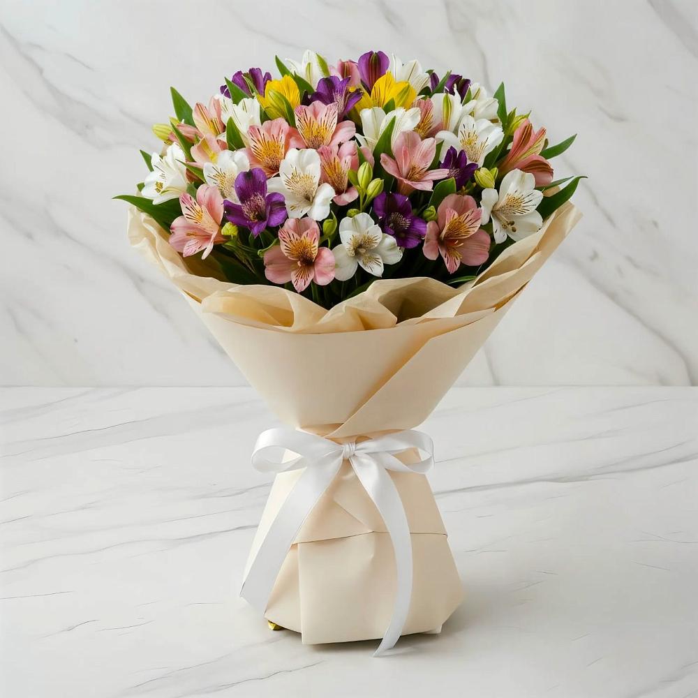 Букет цветов из: Альстромерии в Восточной