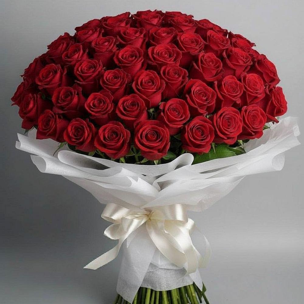 Букет 101 Красная роза Блэк Мэджик в Восточной