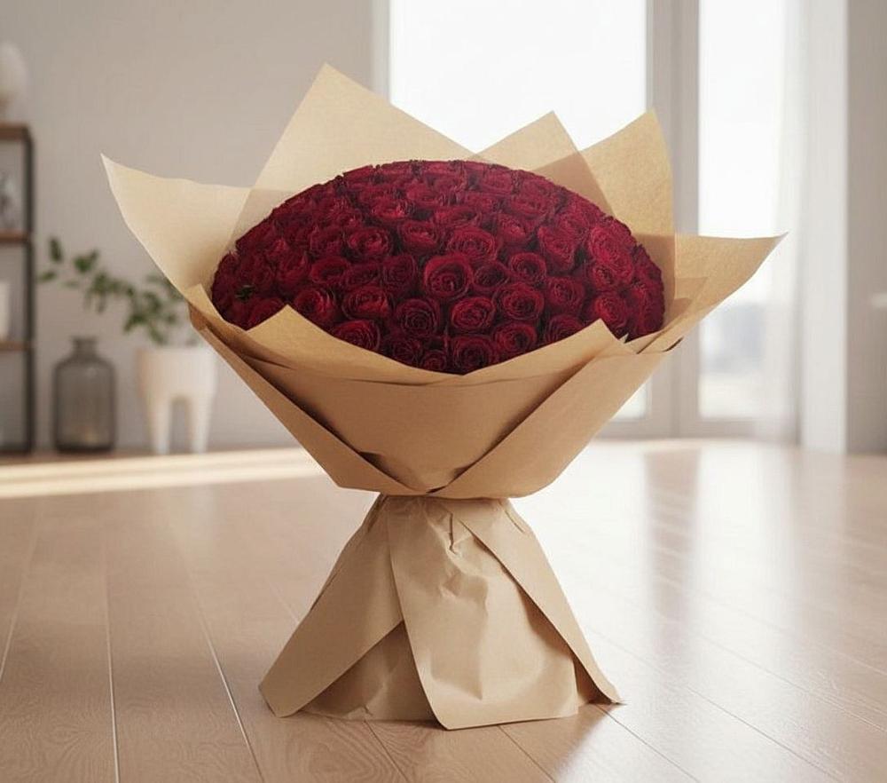 Букет 101 Красная роза в Восточной
