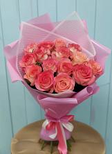 Букет 15 Розовых роз Равель в Восточной